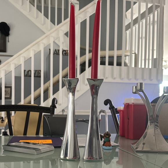 Nambe Other - Nambe Silver Base with Red Accents